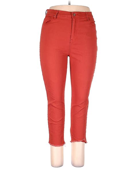 No Boundaries Women Red Jeans 17 - Gem