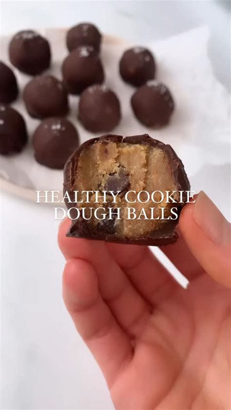 Healthy chocolate covered cookie dough balls – Artofit