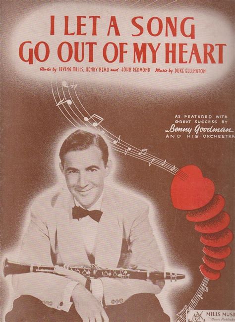 I Let a Song go out of my Heart ; Vocal Piano Chords Vintage Sheet ...