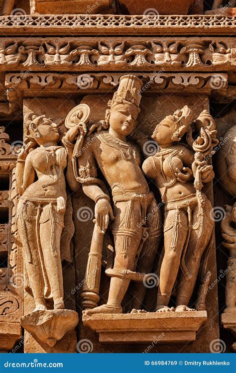 Sculptures on Khajuraho Temples Stock Image - Image of sculpture ...