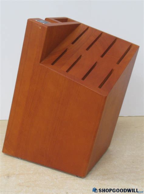 Wooden Zwilling Knife Block | ShopGoodwill.com