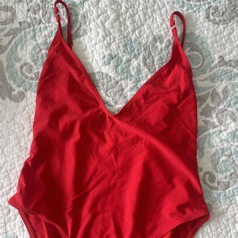 Pretty little thing red one piece swimmers size s,... - Depop