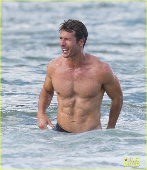 Shirtless Glen Powell Looks Hotter Than Ever While Filming Beach Scene ...