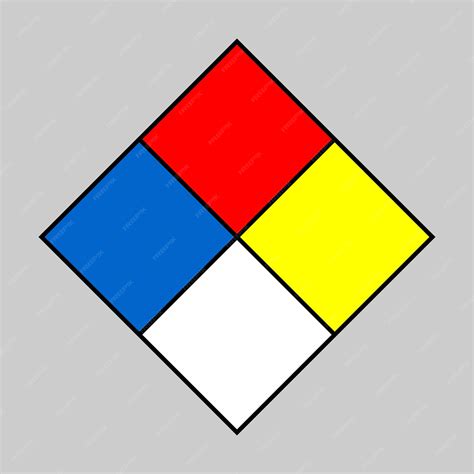 Premium Vector | Blank Nfpa 704 Hazard Diamond Sign