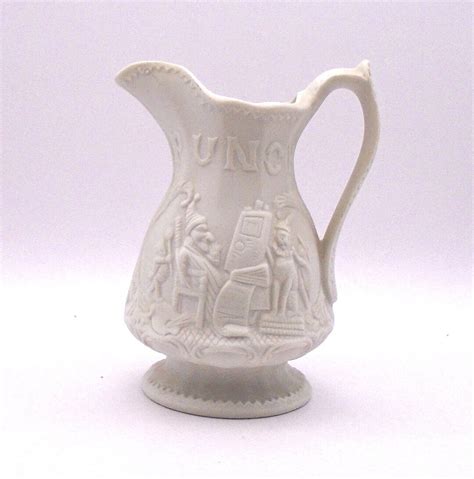 Vintage Portmeirion Parian "british Heritage Collections " Small White Punch and Judy Jug ...