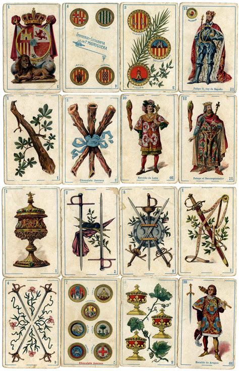 Spanish Historical Characters playing cards printed by Litografía ...