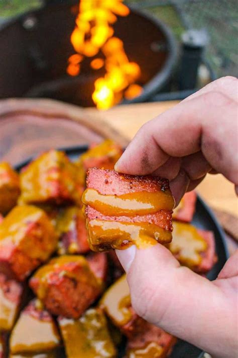 Smoked Bologna Burnt Ends - Over The Fire Cooking
