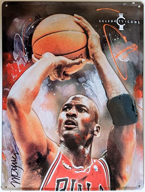 plaque métal basketball MICHAEL JORDAN