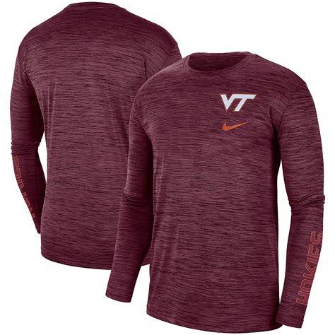 Nike Virginia Tech Hokies Velocity Legend Team Performance Long Sleeve ...