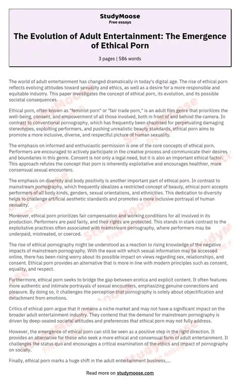 The Evolution of Adult Entertainment: The Emergence of Ethical Porn ...