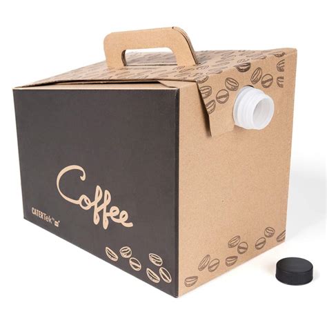 Buy Cater Tek 160 oz Black Paper Coffee Take Out Box - 20 Cups - 10 3/4 ...
