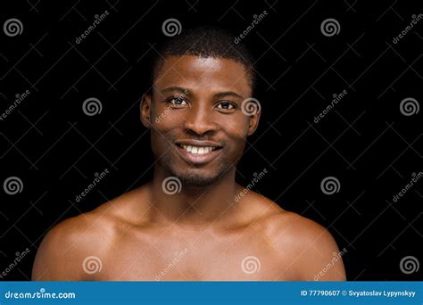 Naked Black Man Posing in Studio Stock Image - Image of fashion, naked ...