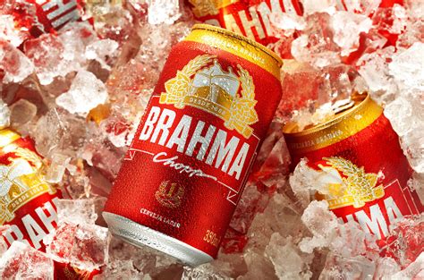 Download Brazilian Brahma Beer Cans On Ice Cubes Wallpaper | Wallpapers.com