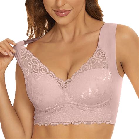 Wrap Bra No Underwire Push Up for Women,Lace Comfort Bras without ...