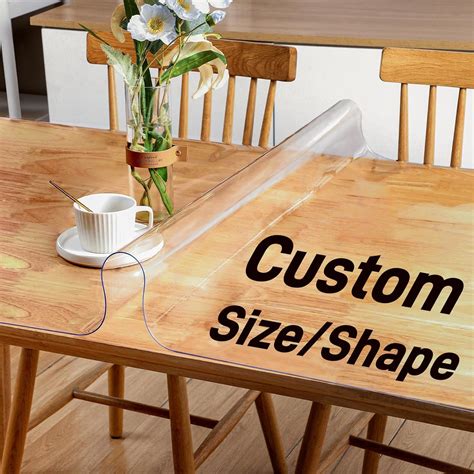 SINCERE Custom Size Table Cover Protector, Personalized Anti Scratch ...