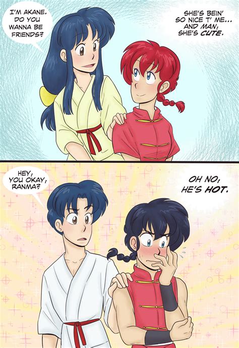 Ranma 1/2 - Ranma and Akane - Oh no he's hot by Ranryo82 on DeviantArt