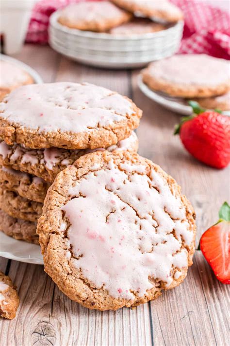 Strawberry Cookies Recipe - Shugary Sweets