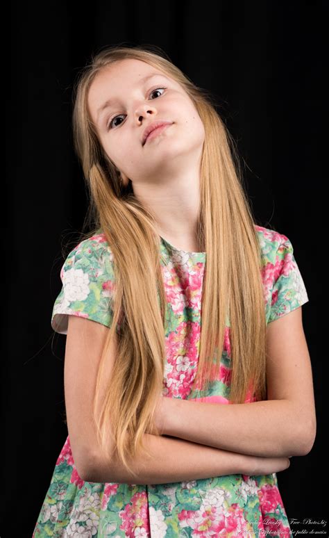 Photo of Ania - a 9-year-old girl with natural fair hair photographed ...