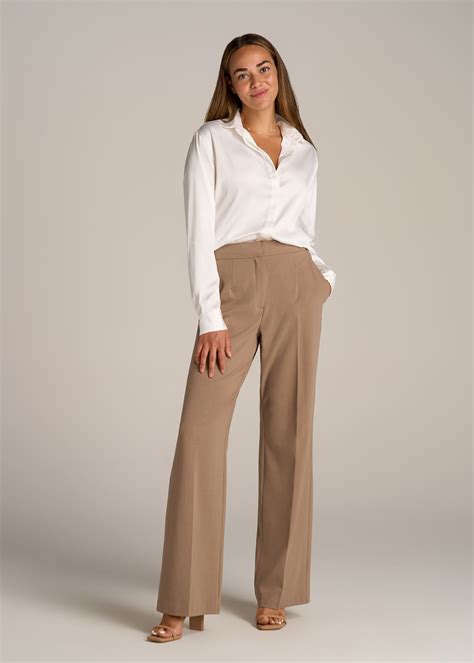 Flat Front Wide Leg Dress Pants for Tall Women | American Tall | Womens ...
