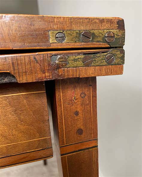 Antique card table, d shaped card table, golden mahogany card table ...