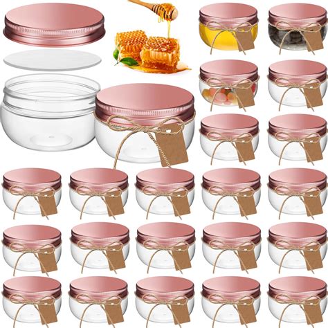 Amazon.com: Suclain 30 Pcs 3 oz Mini Wide Mouth Plastic Jars with Lids ...