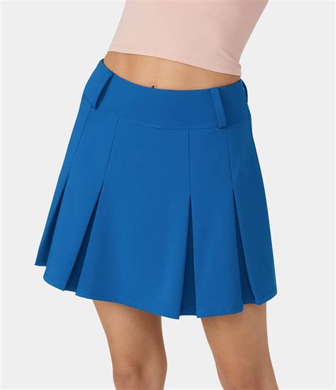 Women's High Waisted 2-in-1 Pocket A Line Pleated Golf Skirt-Golf Tee ...