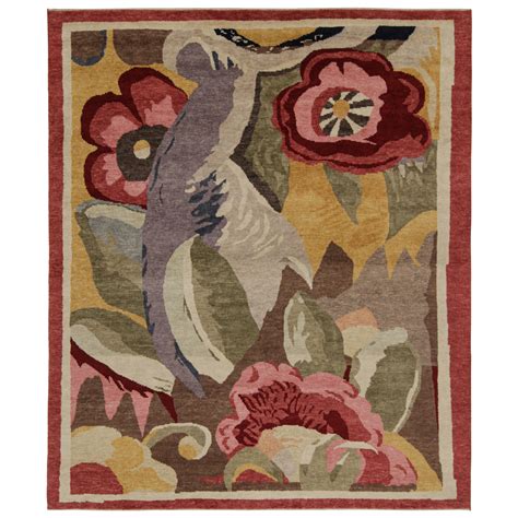 Rug and Kilim's French Style Art Deco rug in Polychromatic Floral ...