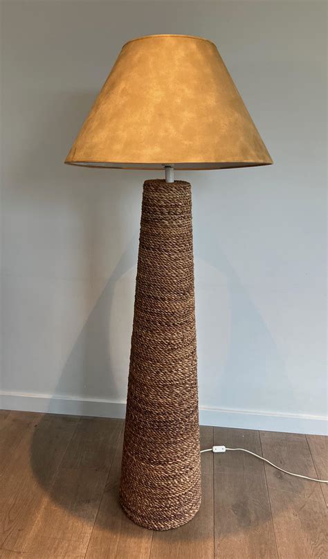 Conical rope Floor Lamp in the style of Audoux Minet For Sale at ...