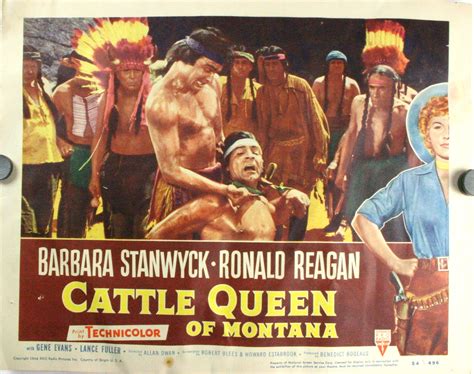 CATTLE QUEEN OF MONTANA, STARRING RONALD REAGAN, Set of 7 Lobby Cards ...