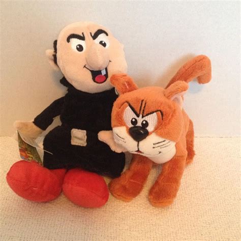 Smurfs Gargamel Azrael Plush Cat Villains 2009 Jaaks 9" 6" Orange Kitty ...