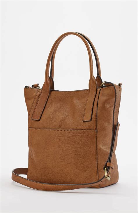 Jjill J.jill Washed Leather Bucket Crossbody In Cognac | ModeSens