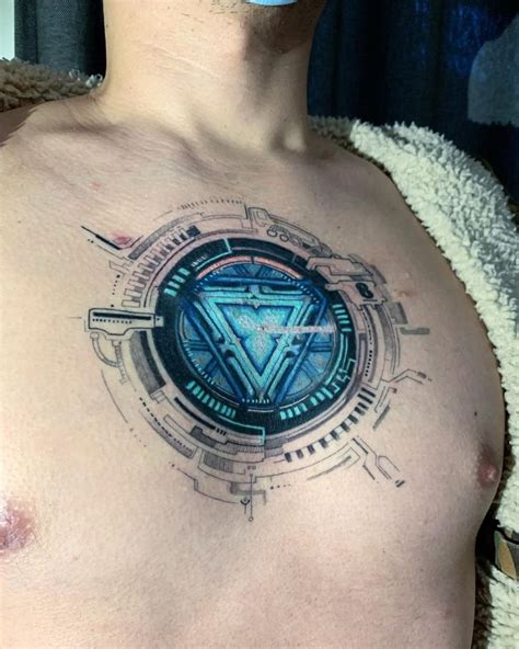 Iron Man Arc Reactor Tattoo: The Life-Saving Technology and Sacrifice ...