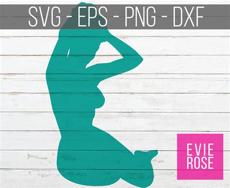 Pinup Girl Silhouette SVG File Set Sexy Model Bent Over in | Etsy Canada