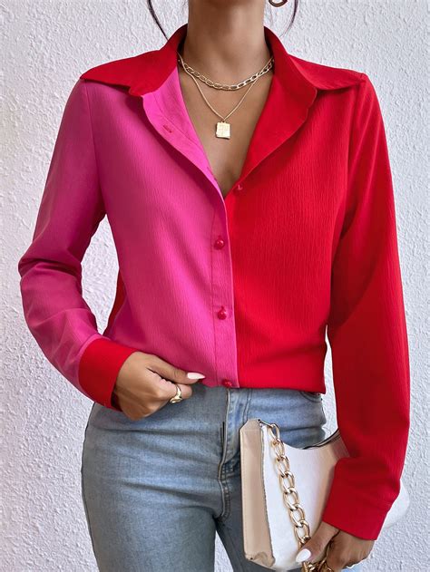 SHEIN Brasil | Camisa de moda, Ropa, Camisas elegantes mujer