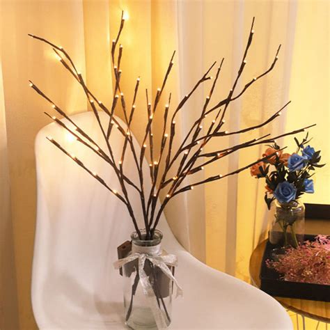 Norbi 3 Pack Lighted Branches 60 LED Twig Lights Lighted Plants ...