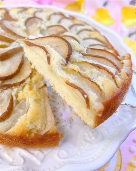 Sweet Pear Cake with Belgian Pearl Sugar - Sparkling Charm
