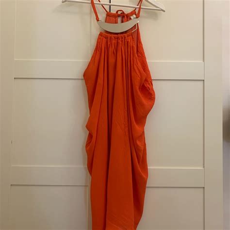Zimmerman mini orange dress size 0 - Depop