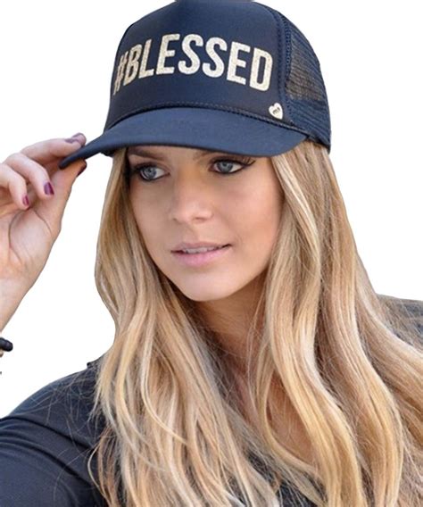Women's BLESSED Black and Gold Hat - CL12O7X5XQI - Hats & Caps, Women's ...