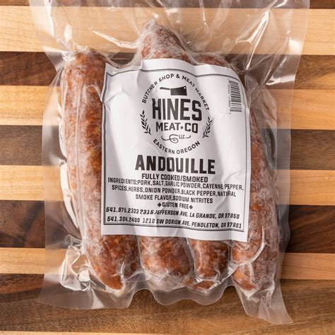 ANDOUILLE SMOKED SAUSAGE, Hines Meat Co.