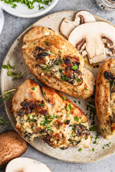 Mushroom Stuffed Chicken Breast