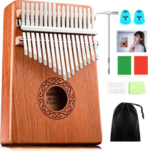 CAHAYA Kalimba Thumb Piano Beginner Set 17-Key Wooden Thumb Piano ...