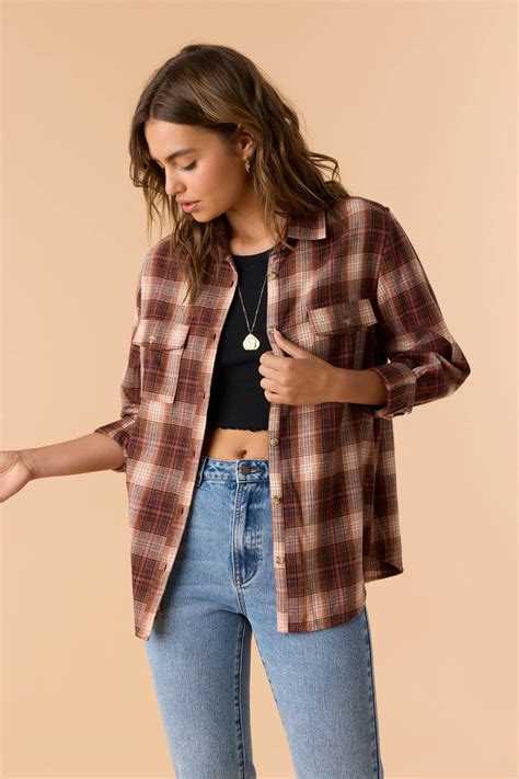 Brooks Flannel Long Sleeve Top - Sierra | O'Neill