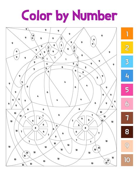 Princess Color By Number Pages - 15 Free PDF Printables | Printablee