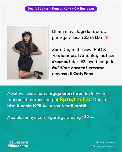 Dealls | Loker • Konsul Karir • CV Reviewer | Kisah Zara Dar yang drop-out dari program PhD ...