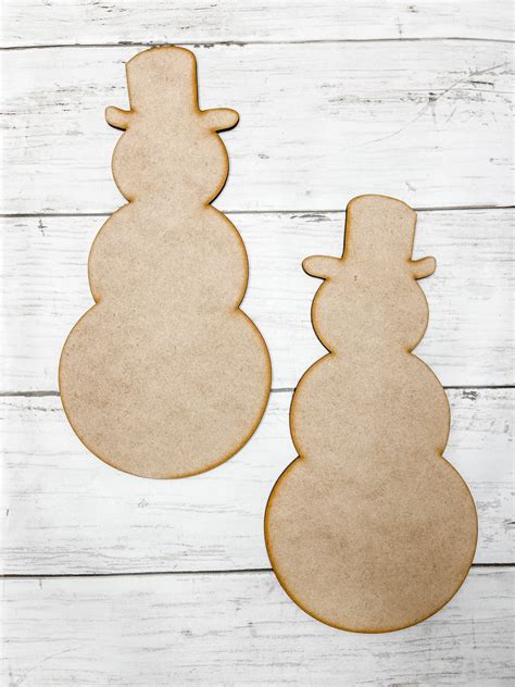 Snowman Couple Cut Outs DIY Kit - The Makers Map - DIY with Amber