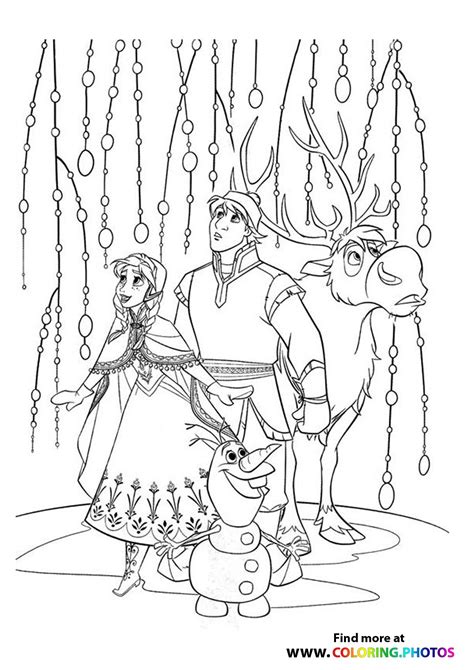 Frozen - Coloring Pages for kids | Easy and Free Print or Download