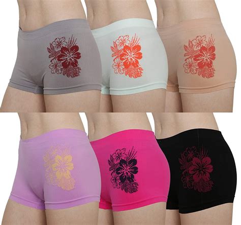 GILBIN'S Women Seamless Stretch Boyshort Panties Various Styles (Pack ...