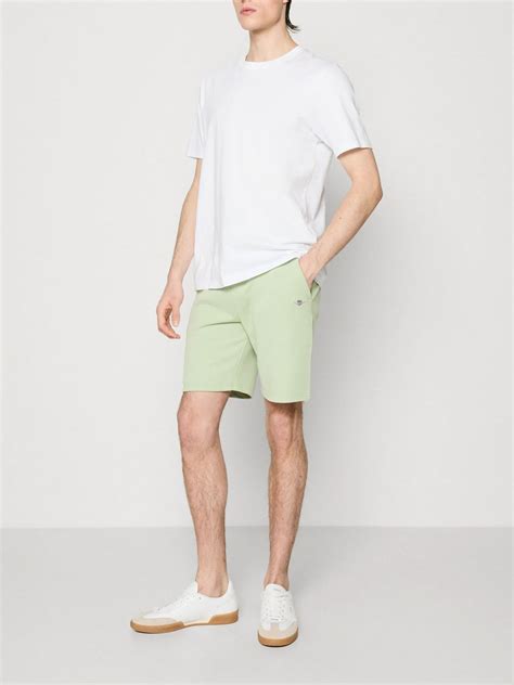GANT Mens Milky Matcha Regular Fit Shield Logo Sweat Short | Designerwear