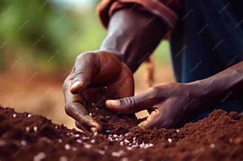 Premium AI Image | Sowing possibilities African American farmer holds ...