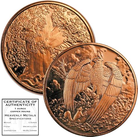 Amazon.com: Great Eagle Nordic 1 oz Pure .999 Copper Round Bullion Coin ...